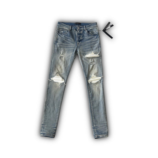 Blue Wash White Patch MX1